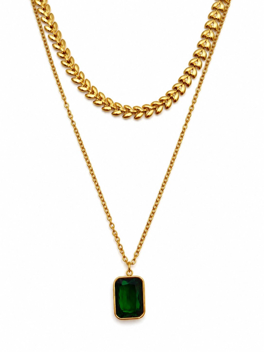 Emerald Leaf Layers