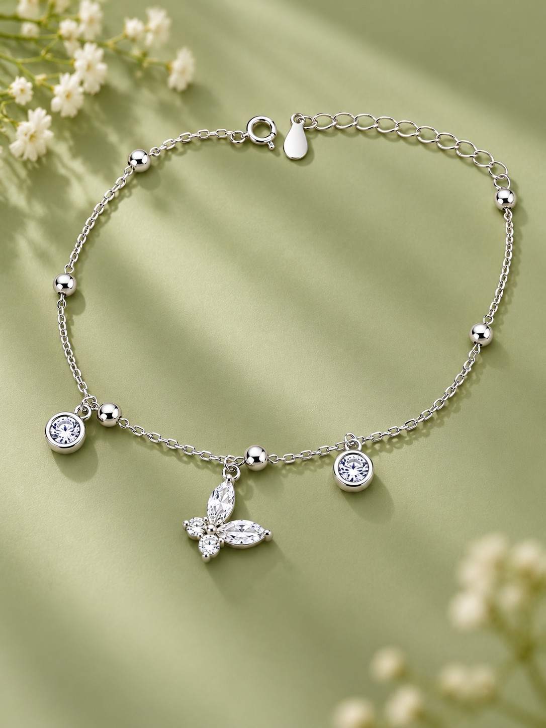 Liora Butterfly Charm Bracelet - Thumbnail 3