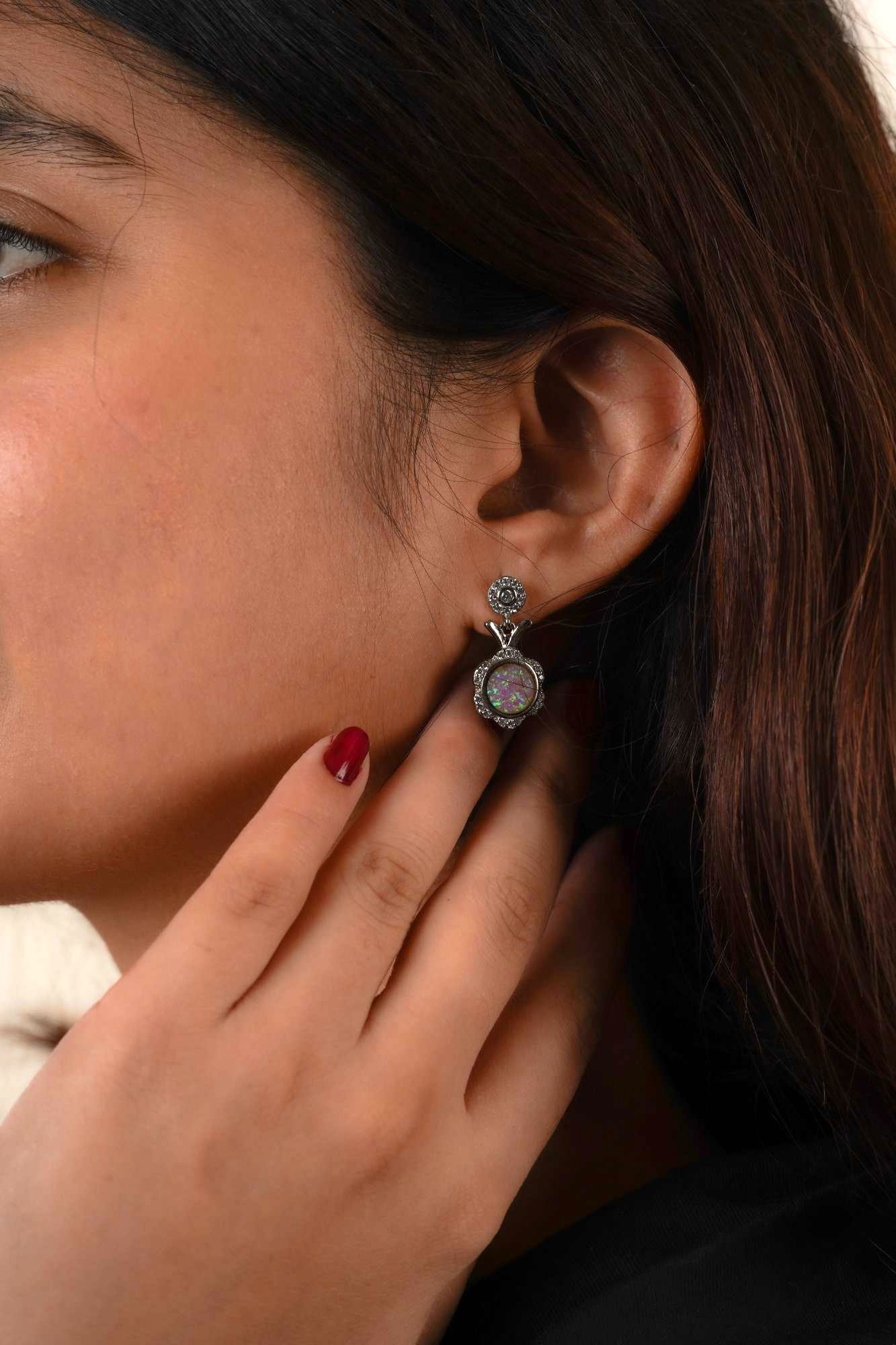 Elara Opal Bloom Earrings - Thumbnail 2