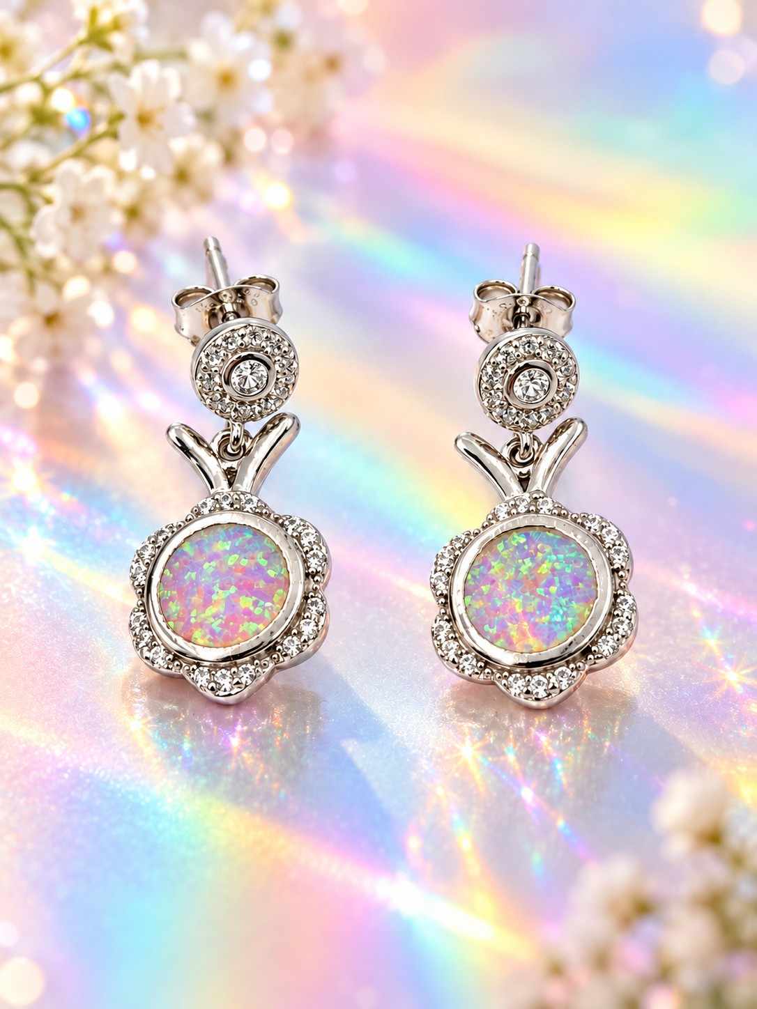 Elara Opal Bloom Earrings - Thumbnail 3