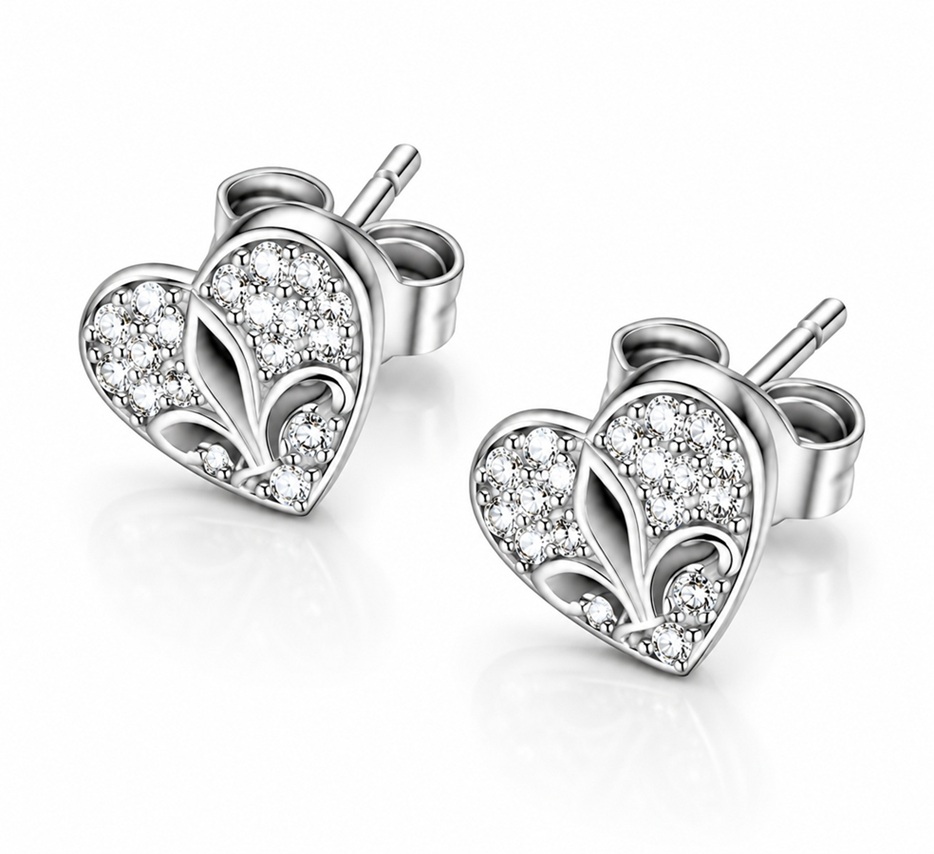 Aurelia Heartvine Stud Earrings