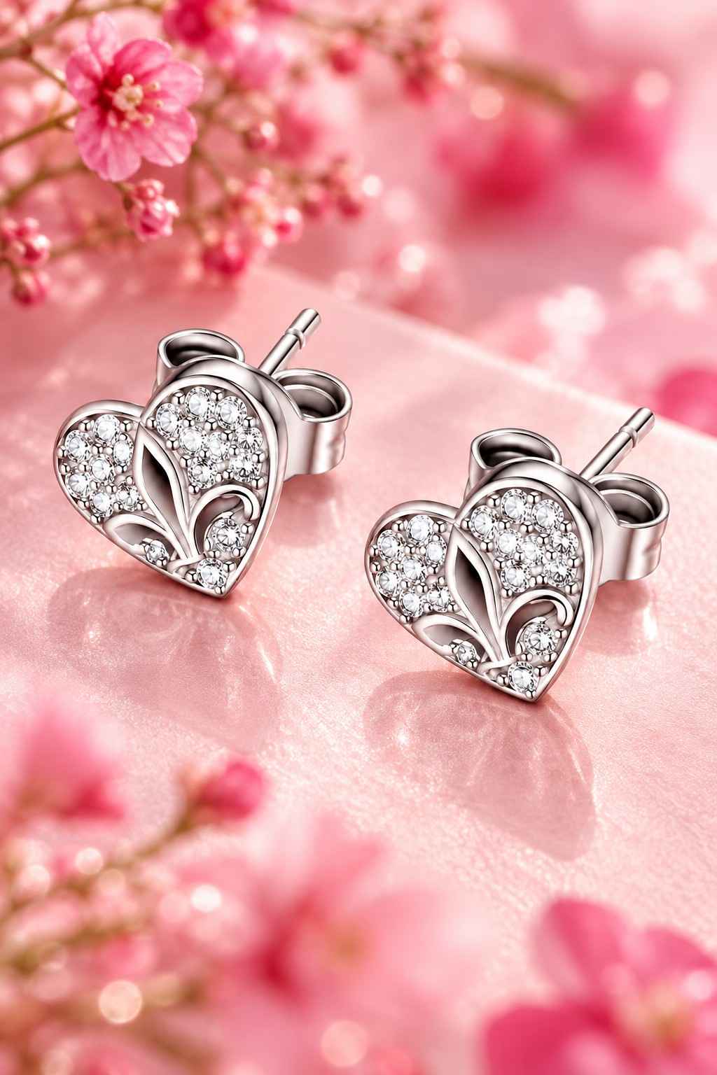 Aurelia Heartvine Stud Earrings - Thumbnail 3