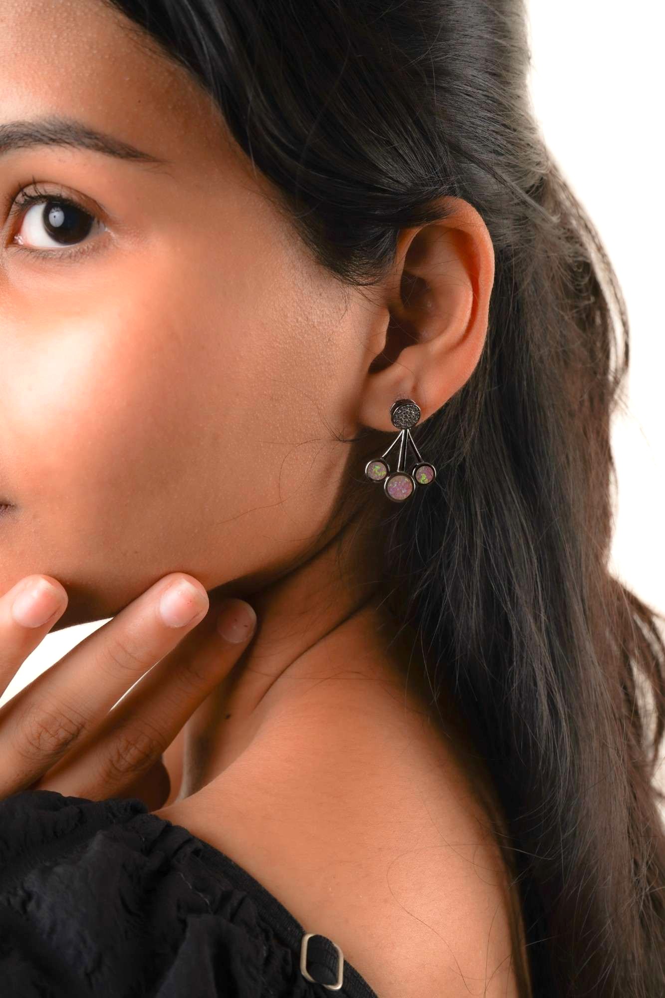 Lunaria Opal Cascade Earrings - Thumbnail 2