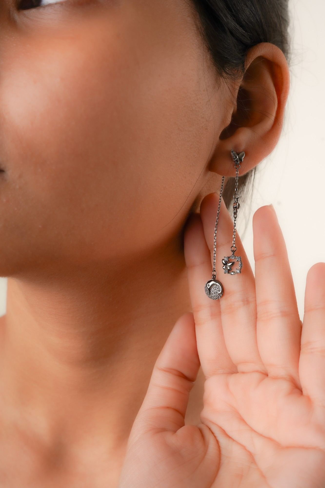 Lunelle Charm Drop Earrings - Thumbnail 3