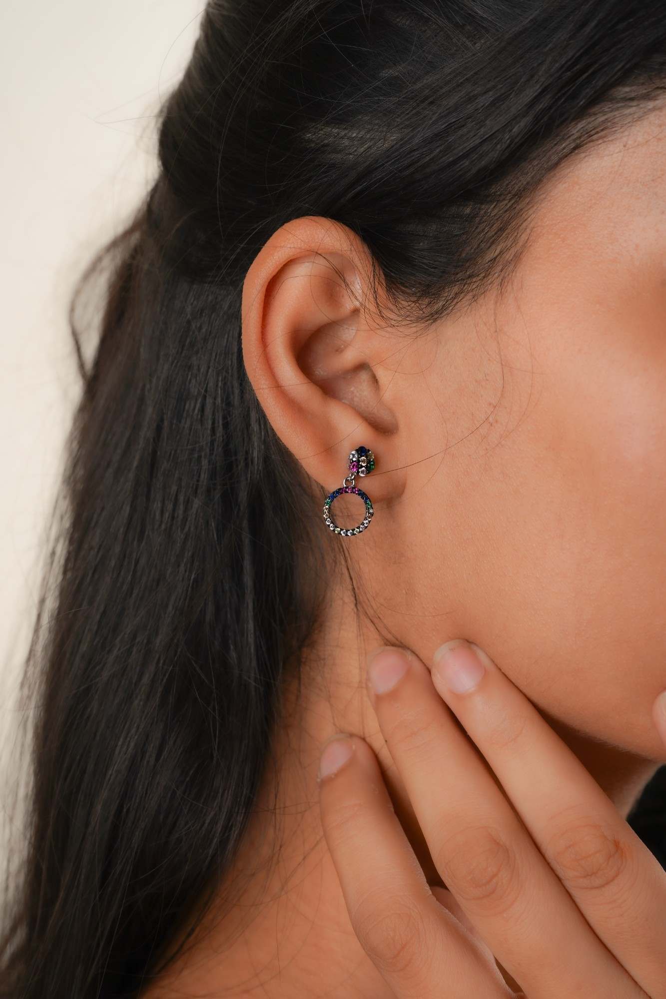 Prismé Rainbow Halo Earrings - Thumbnail 2