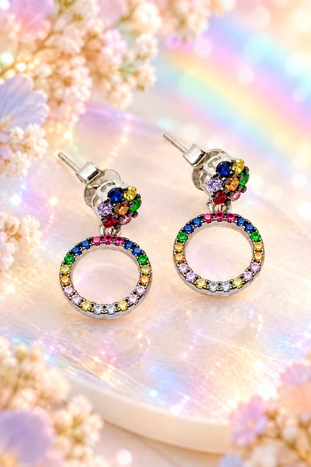 Prismé Rainbow Halo Earrings - Thumbnail 3