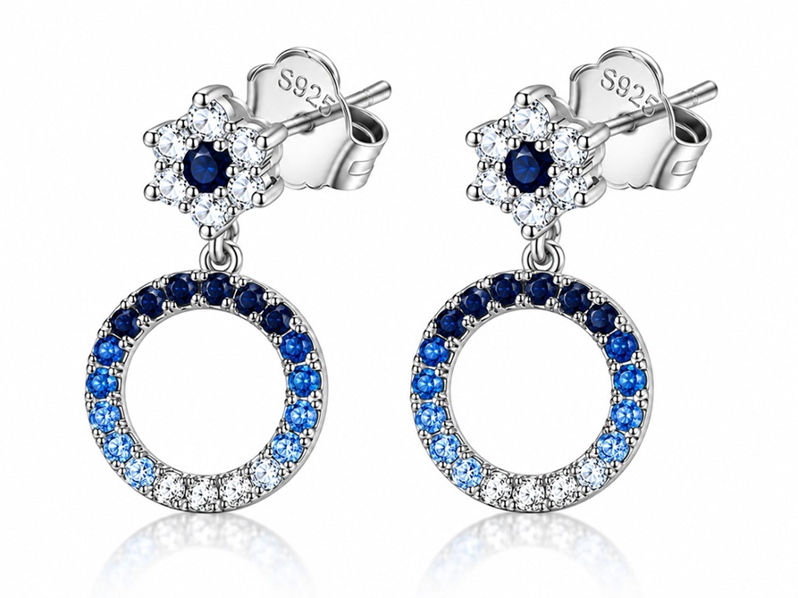 Saphielle Halo Drop Earrings