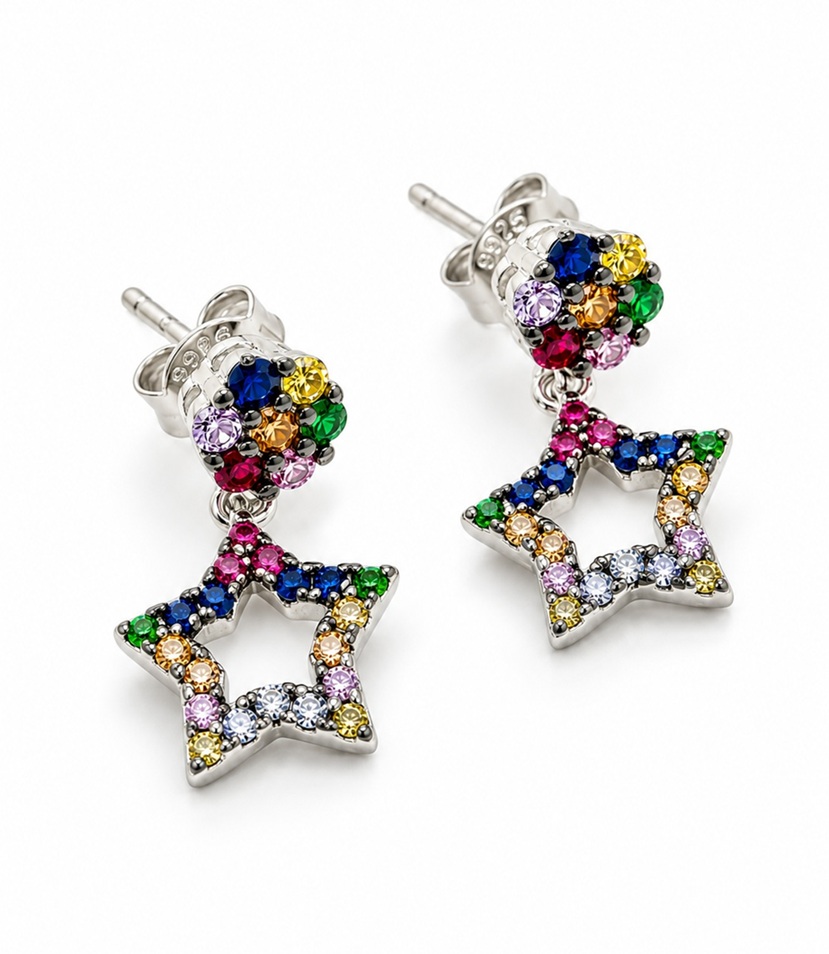 Astrielle Rainbow Star Earrings