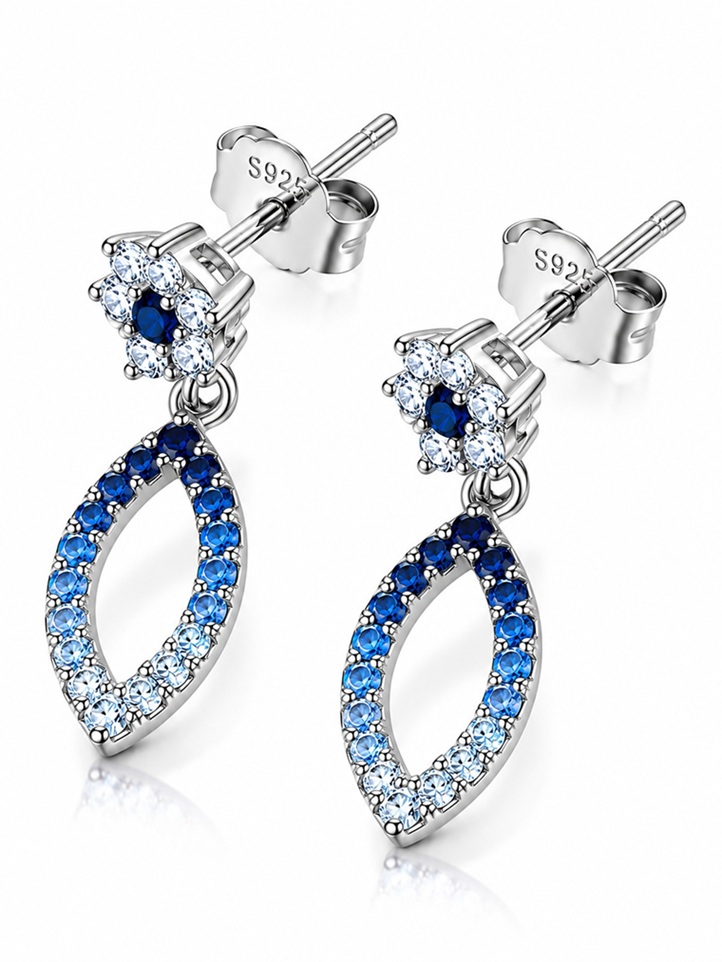 Aurelia Blue Teardrop Earrings