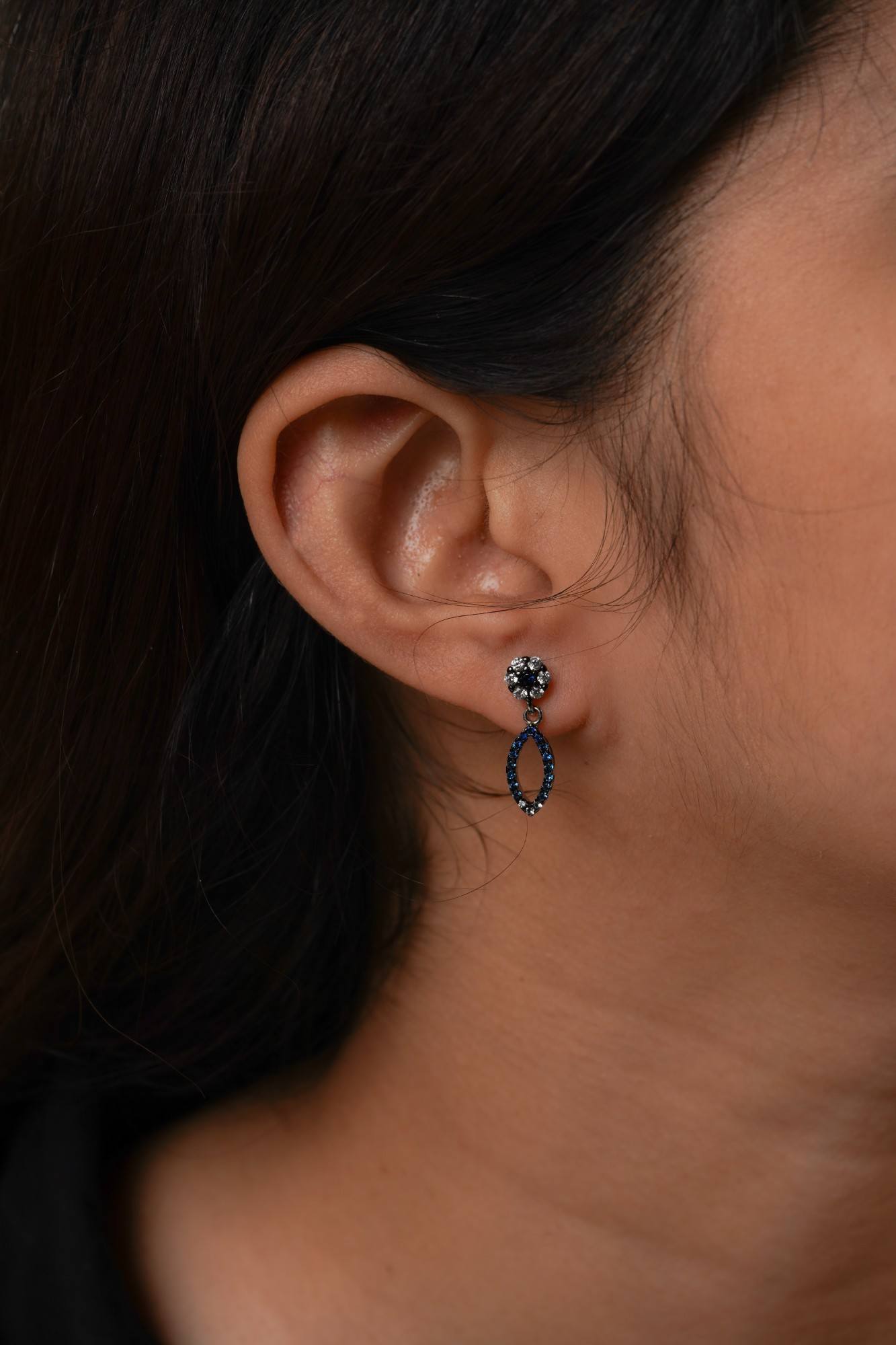 Aurelia Blue Teardrop Earrings - Thumbnail 2