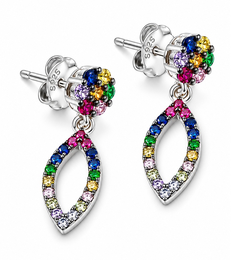 Aurelia Rainbow Teardrop Earrings