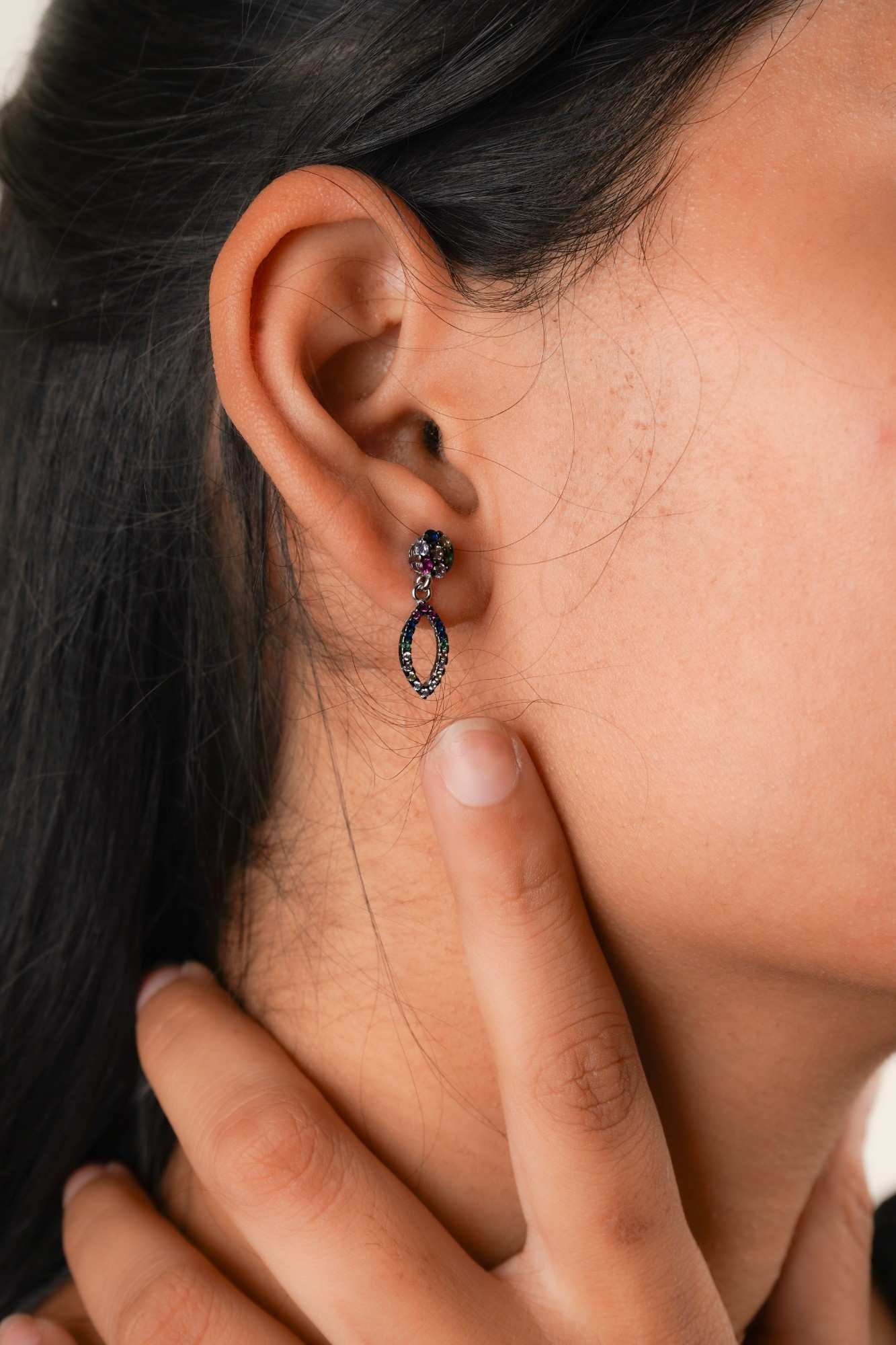 Aurelia Rainbow Teardrop Earrings - Thumbnail 2