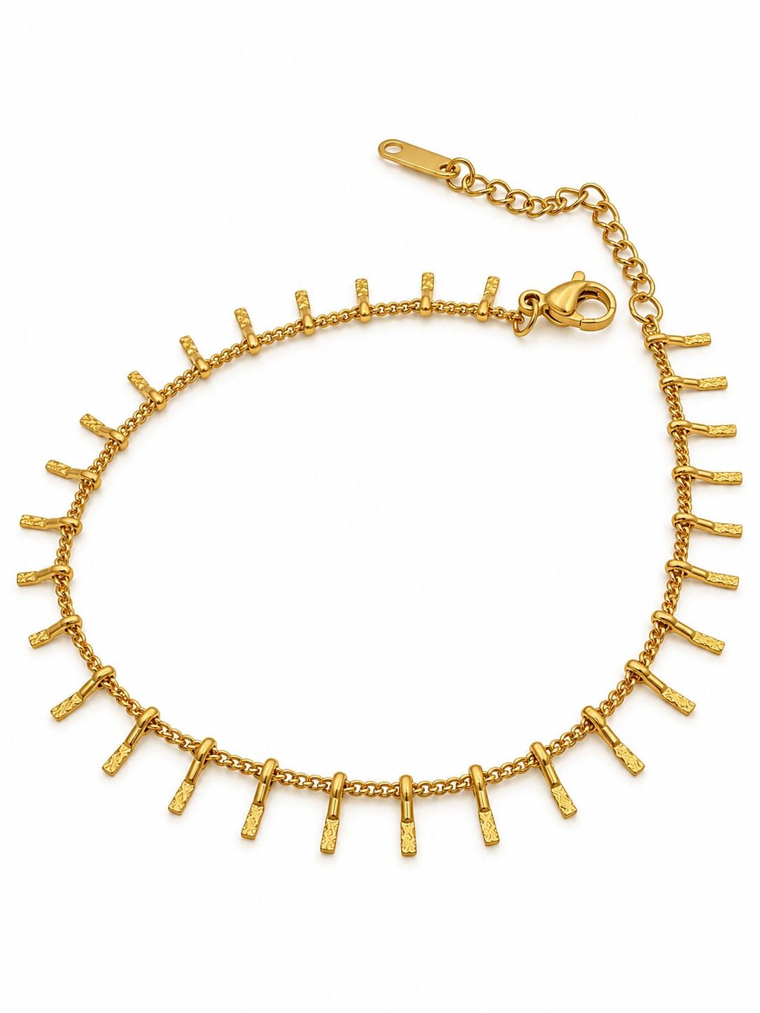 Golden Charm Fringe Anklet