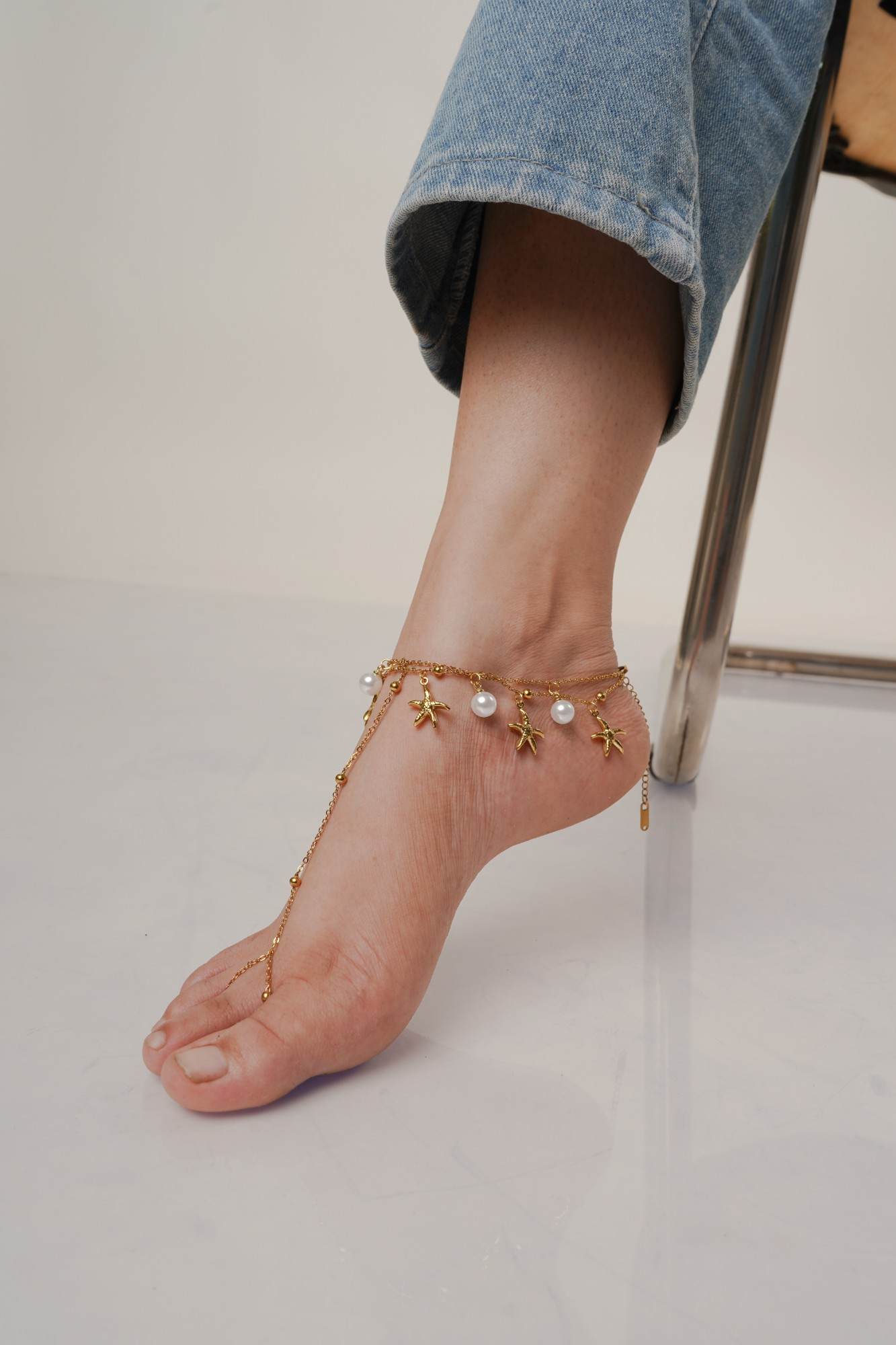 Starlit Pearl Anklet - Thumbnail 2