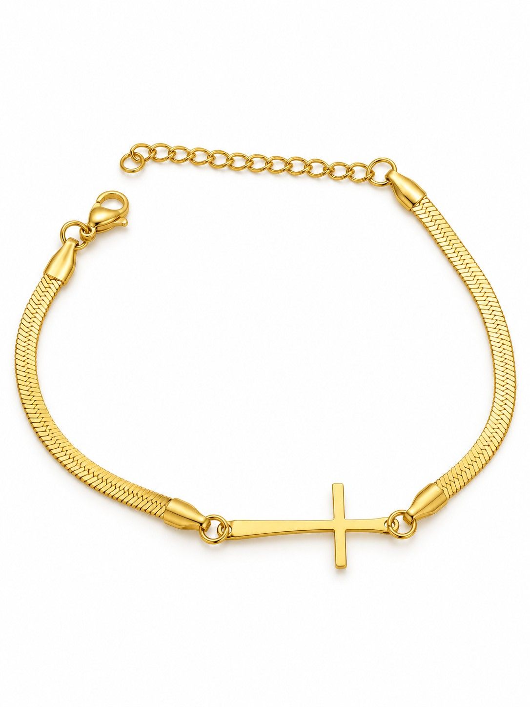 Sterling Cross Link Bracelet