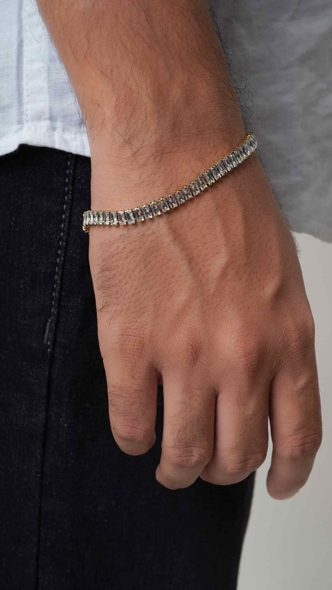 Crystal Edge Tennis Bracelet - Thumbnail 2