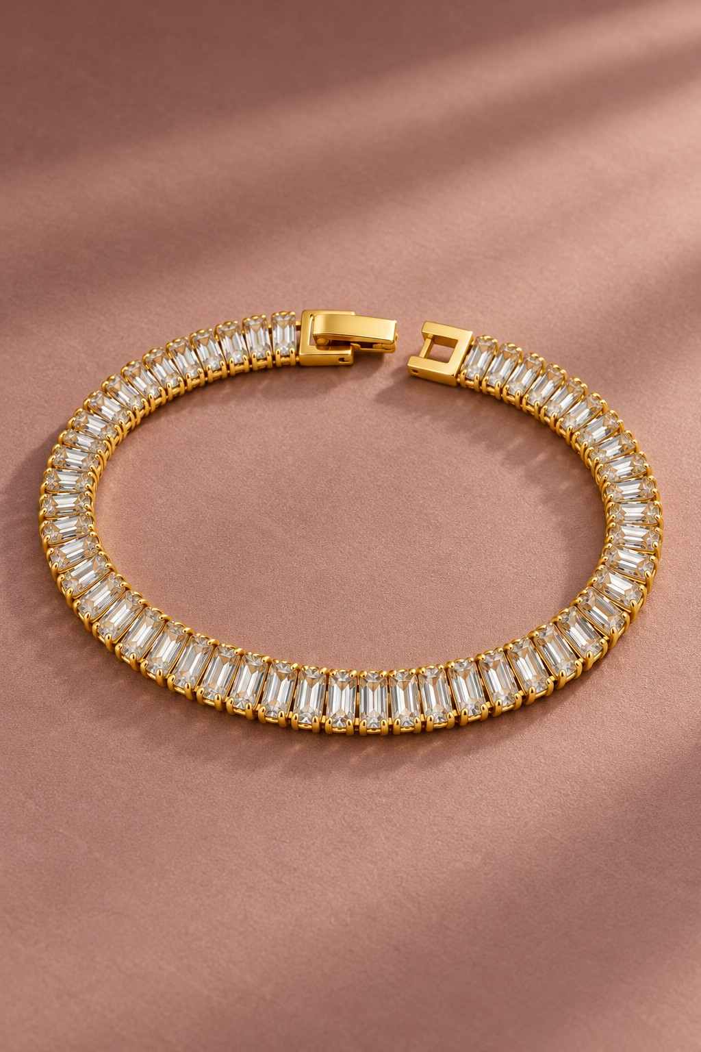 Crystal Edge Tennis Bracelet - Thumbnail 3