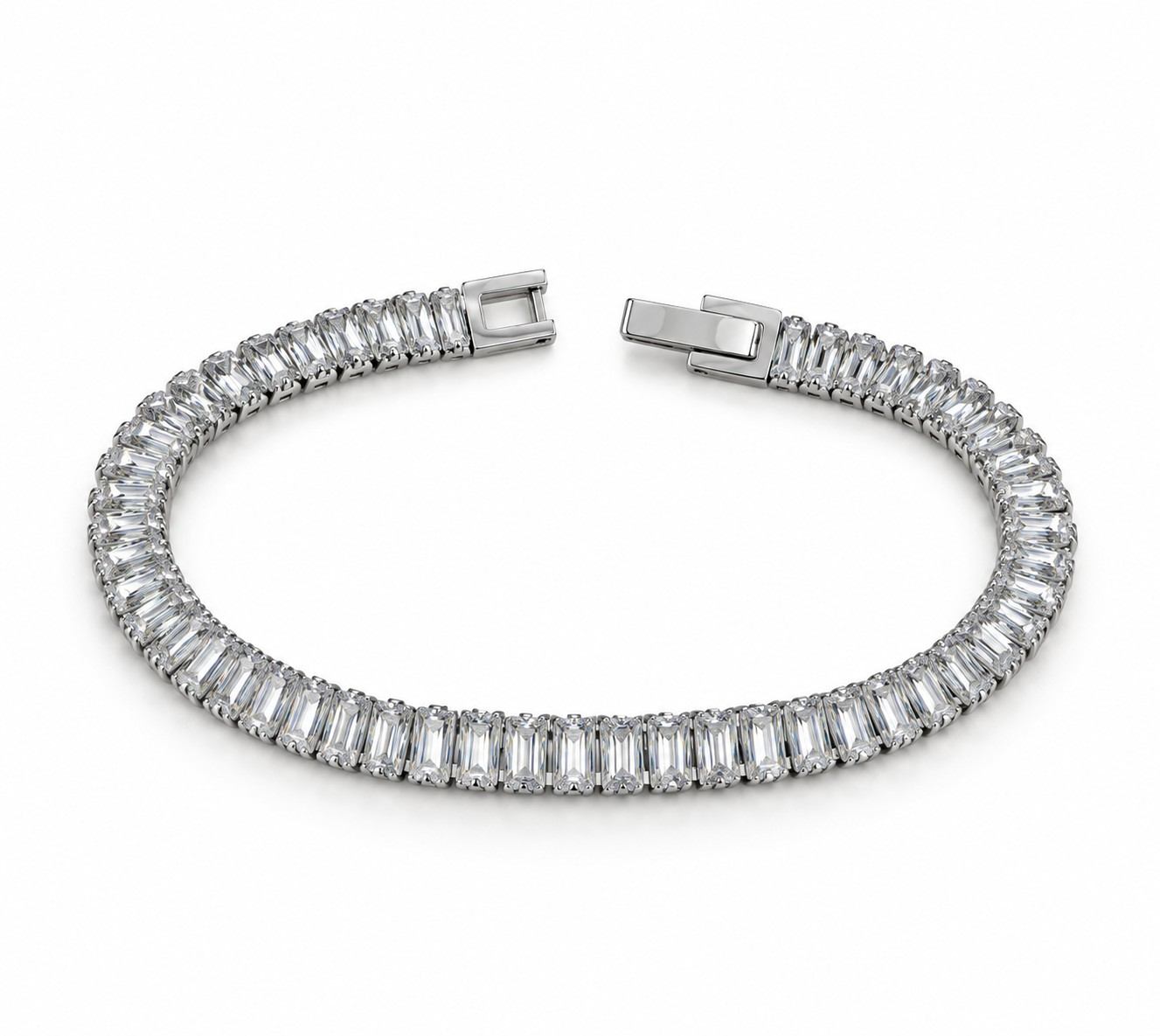 Crystal Edge Tennis Bracelet - Thumbnail 1