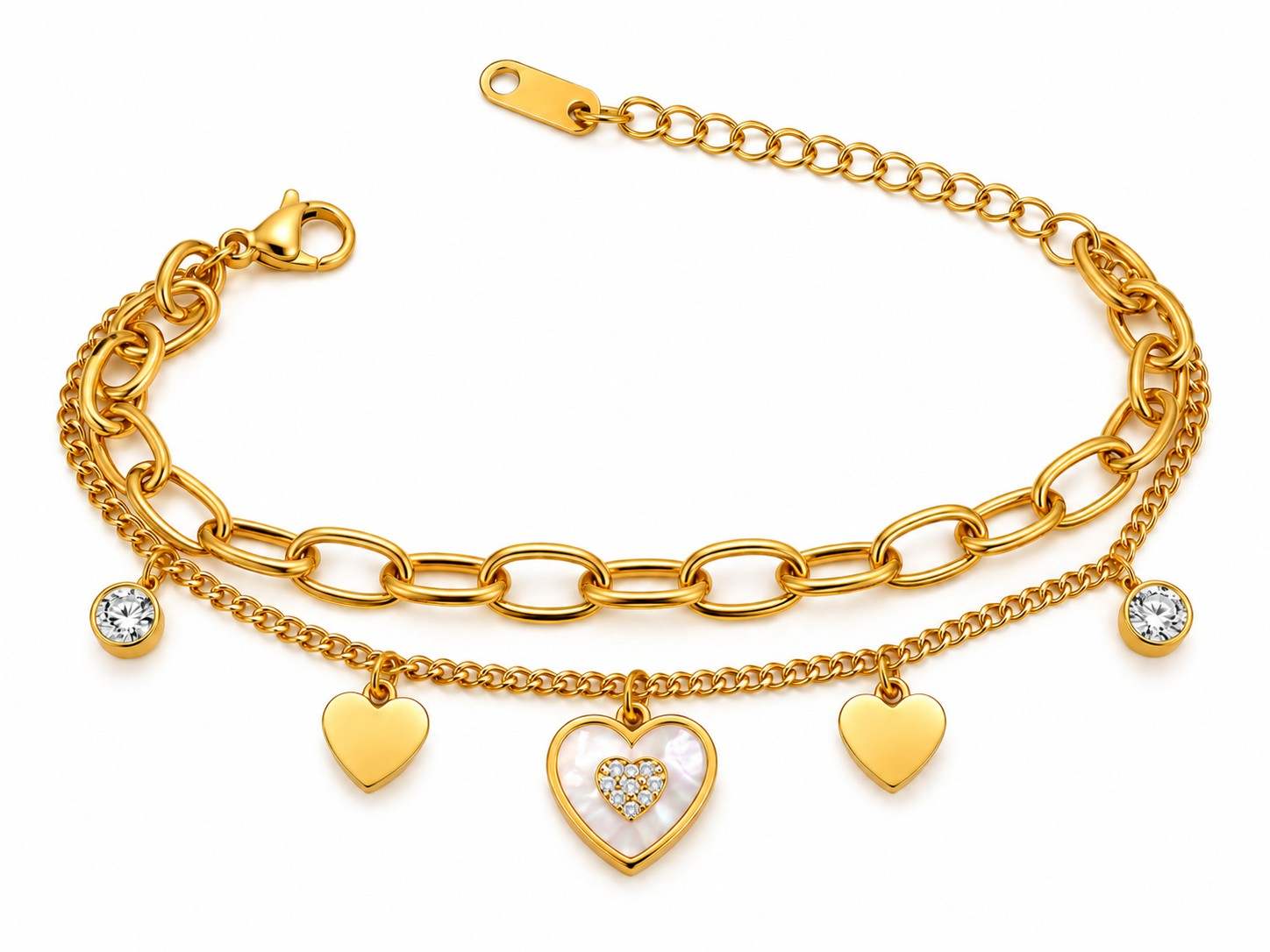 Heartline Charm Bracelet