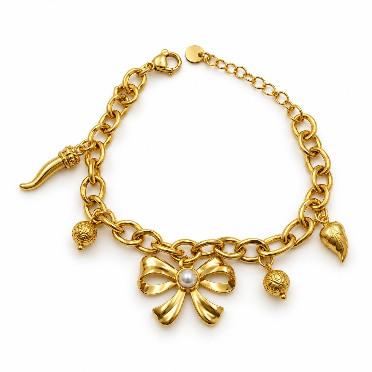 Bow Charm Bracelet