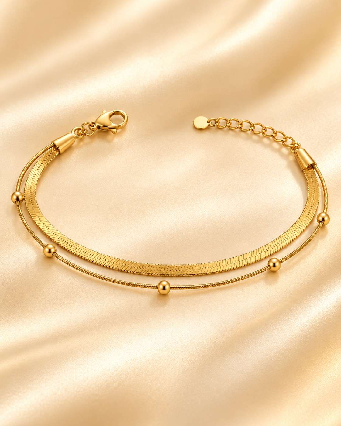 Golden Duo Chain Bracelet - Thumbnail 3