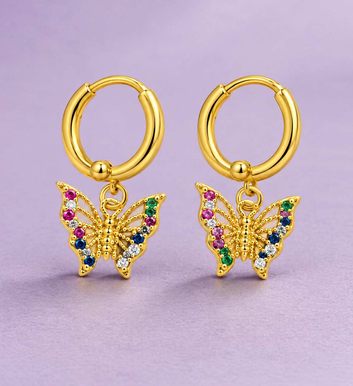 Enchanted Butterfly Hoops - Thumbnail 3