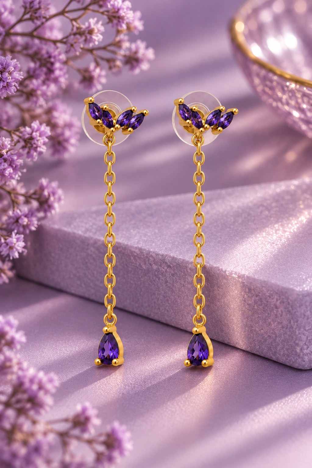 Ruby Cascade Drop Earrings - Thumbnail 3
