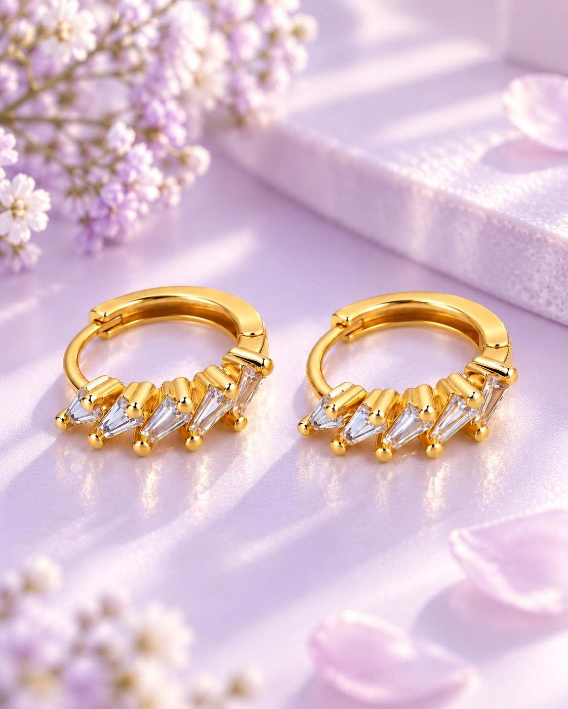 Crystal Edge Earrings - Thumbnail 3