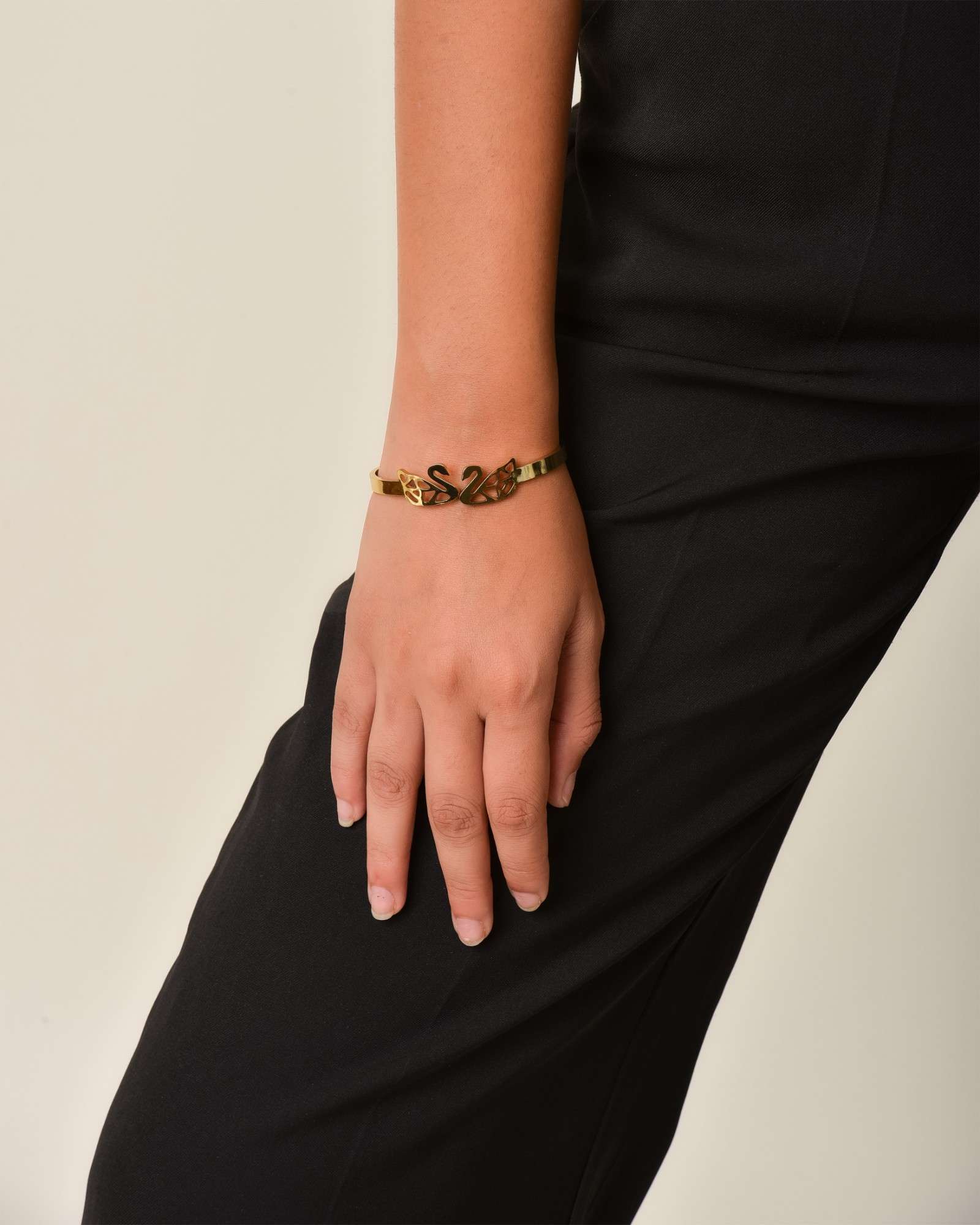 Celestial Swan Bangle Bracelet - Thumbnail 2