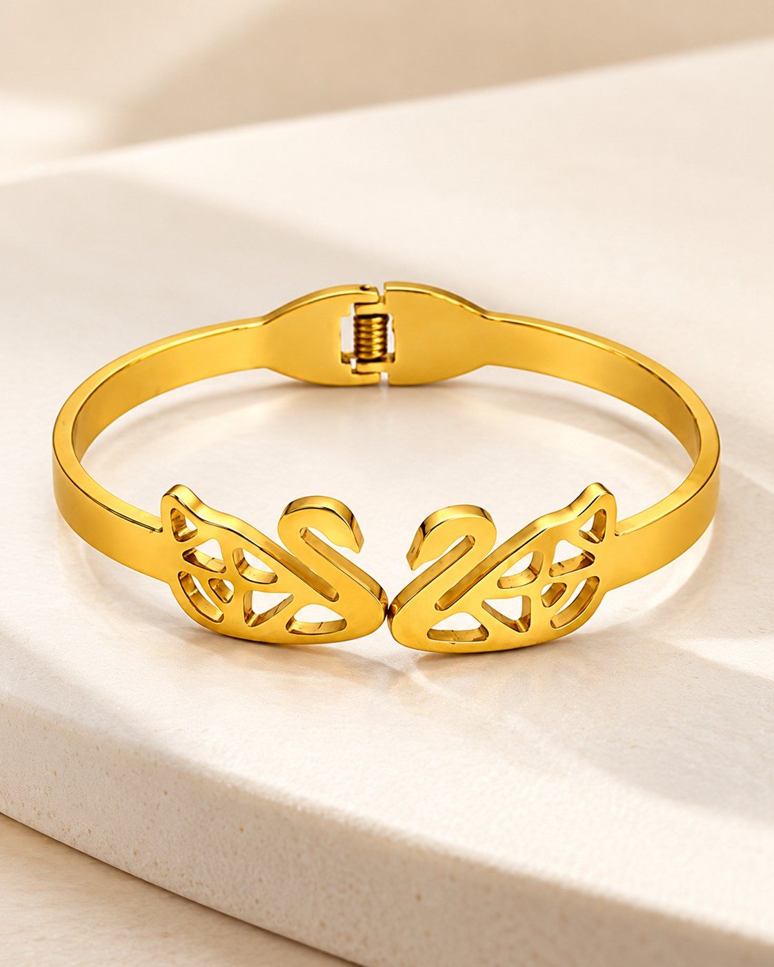Celestial Swan Bangle Bracelet - Thumbnail 3