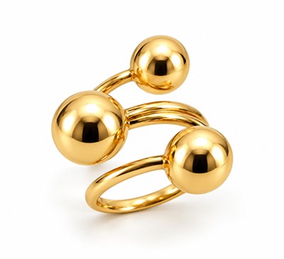Triple Orb Twist Ring