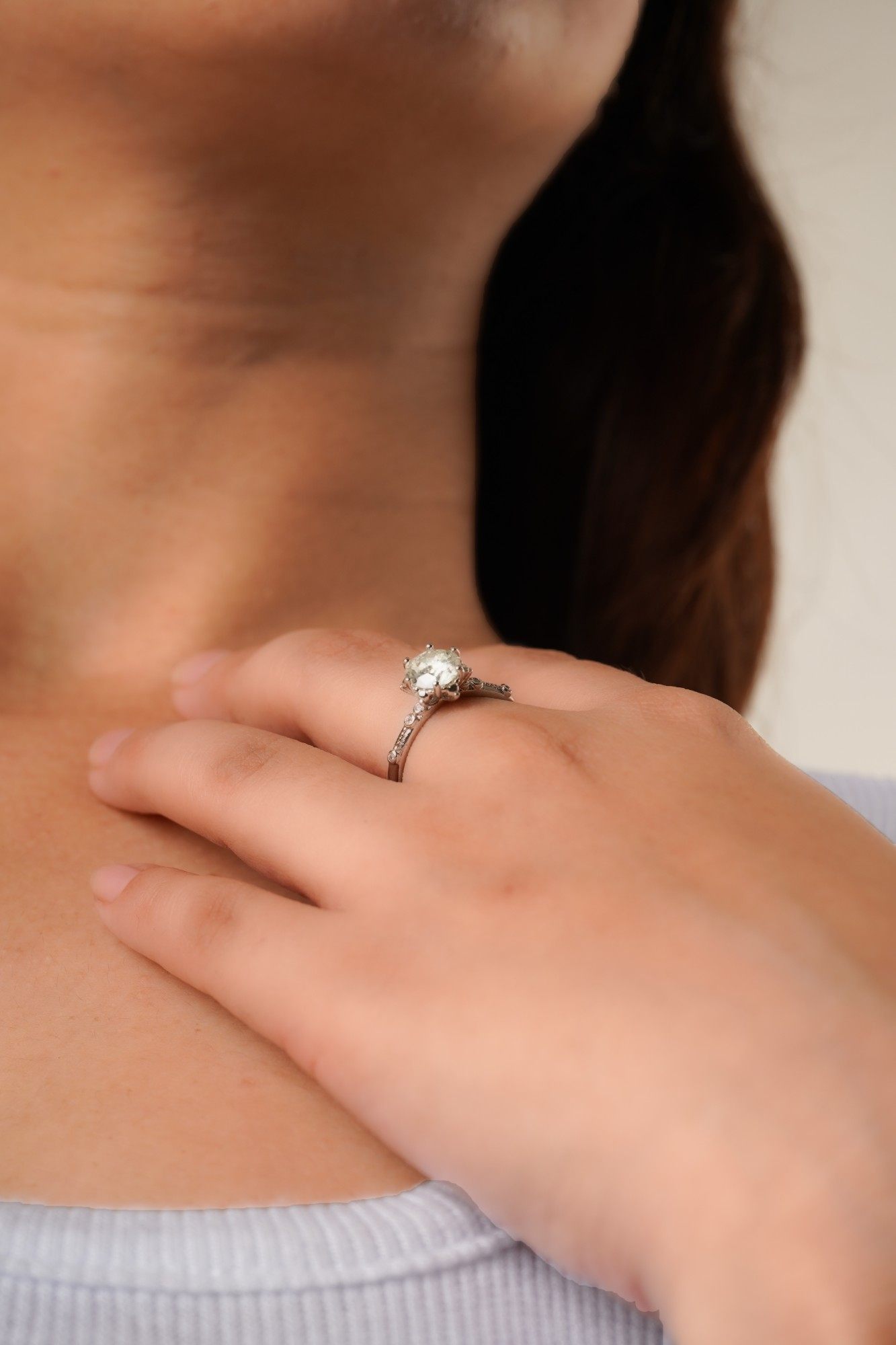 Celestine Solitaire Ring - Thumbnail 2