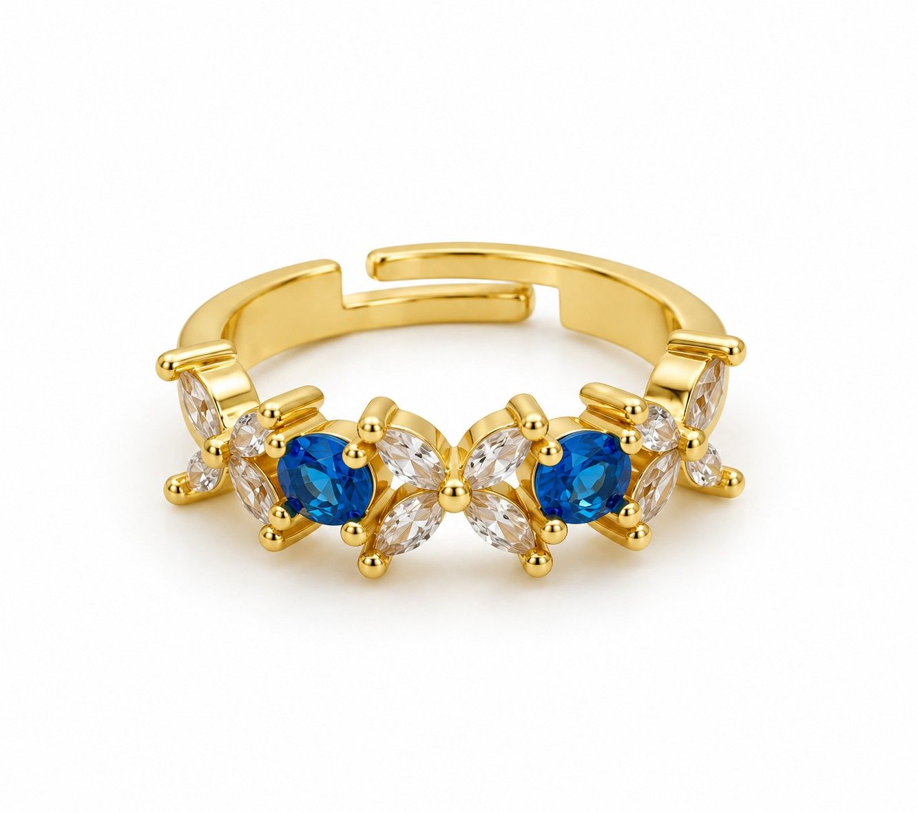 Sapphire Bloom Radiance Ring