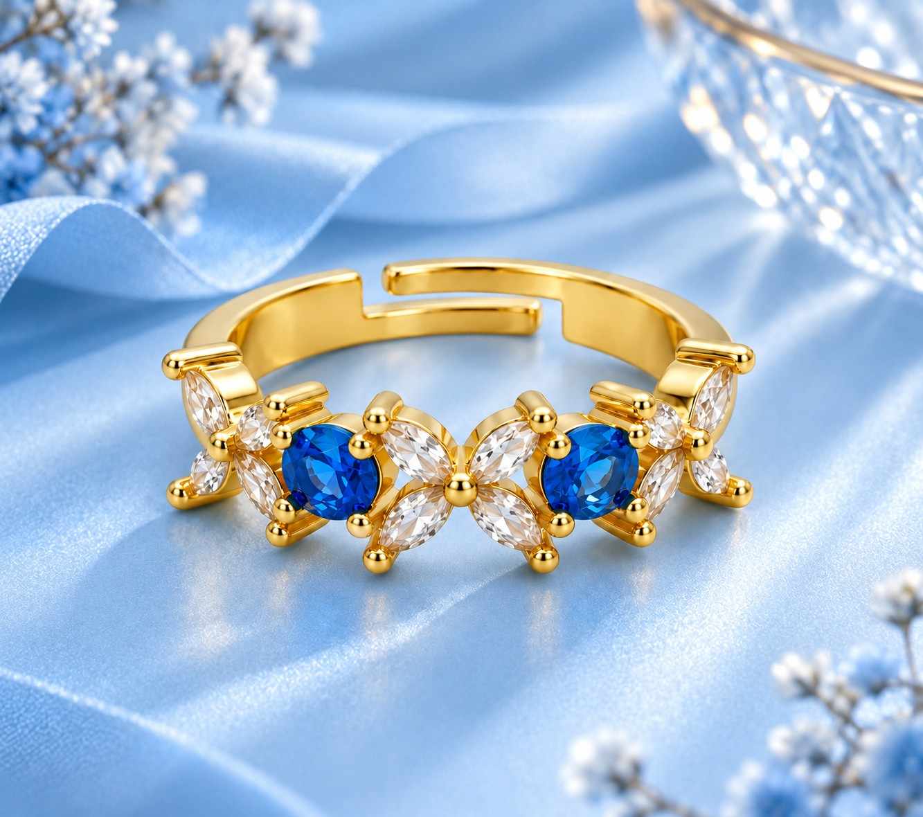 Sapphire Bloom Radiance Ring - Thumbnail 3