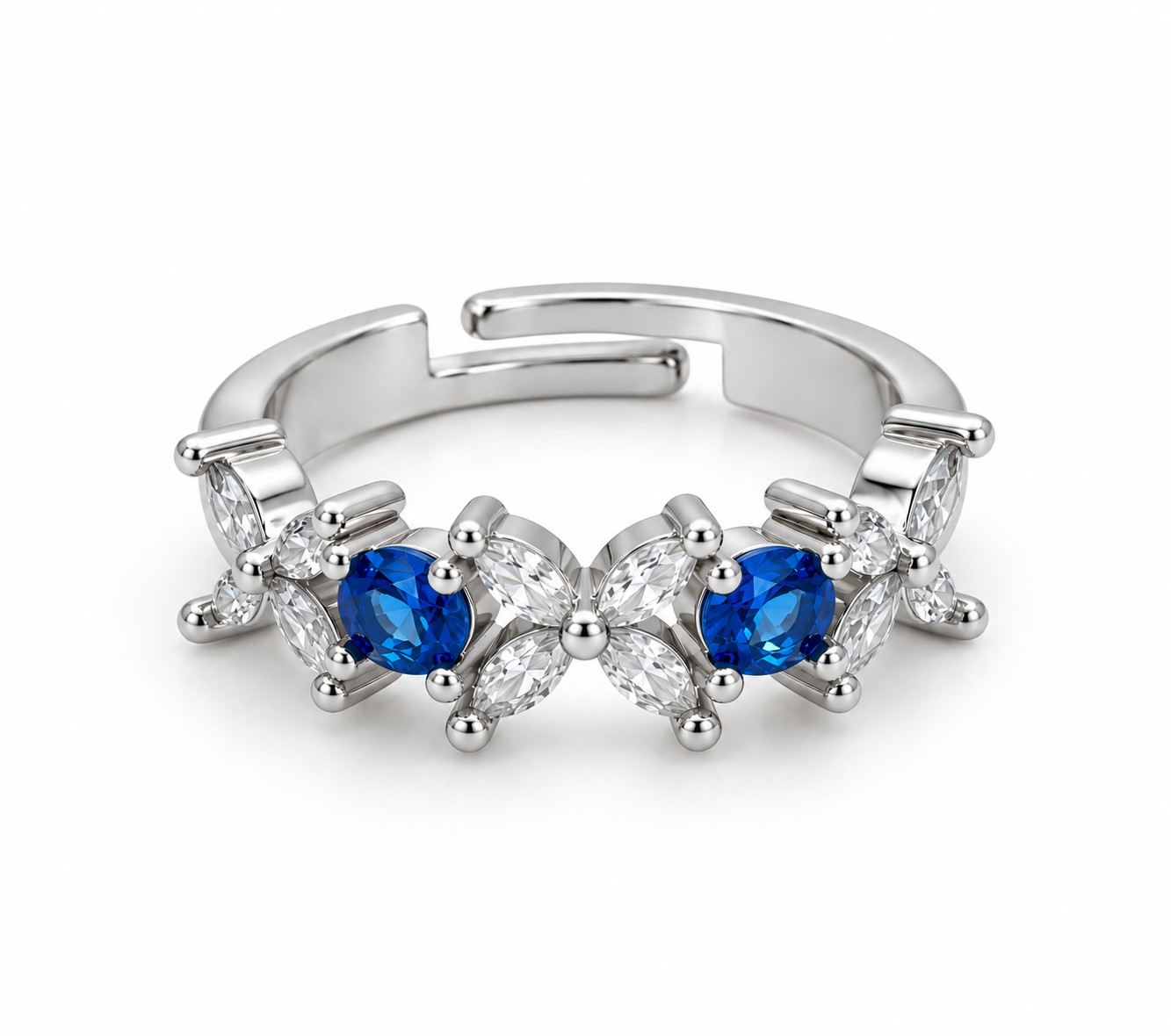 Sapphire Bloom Radiance Ring - Thumbnail 1