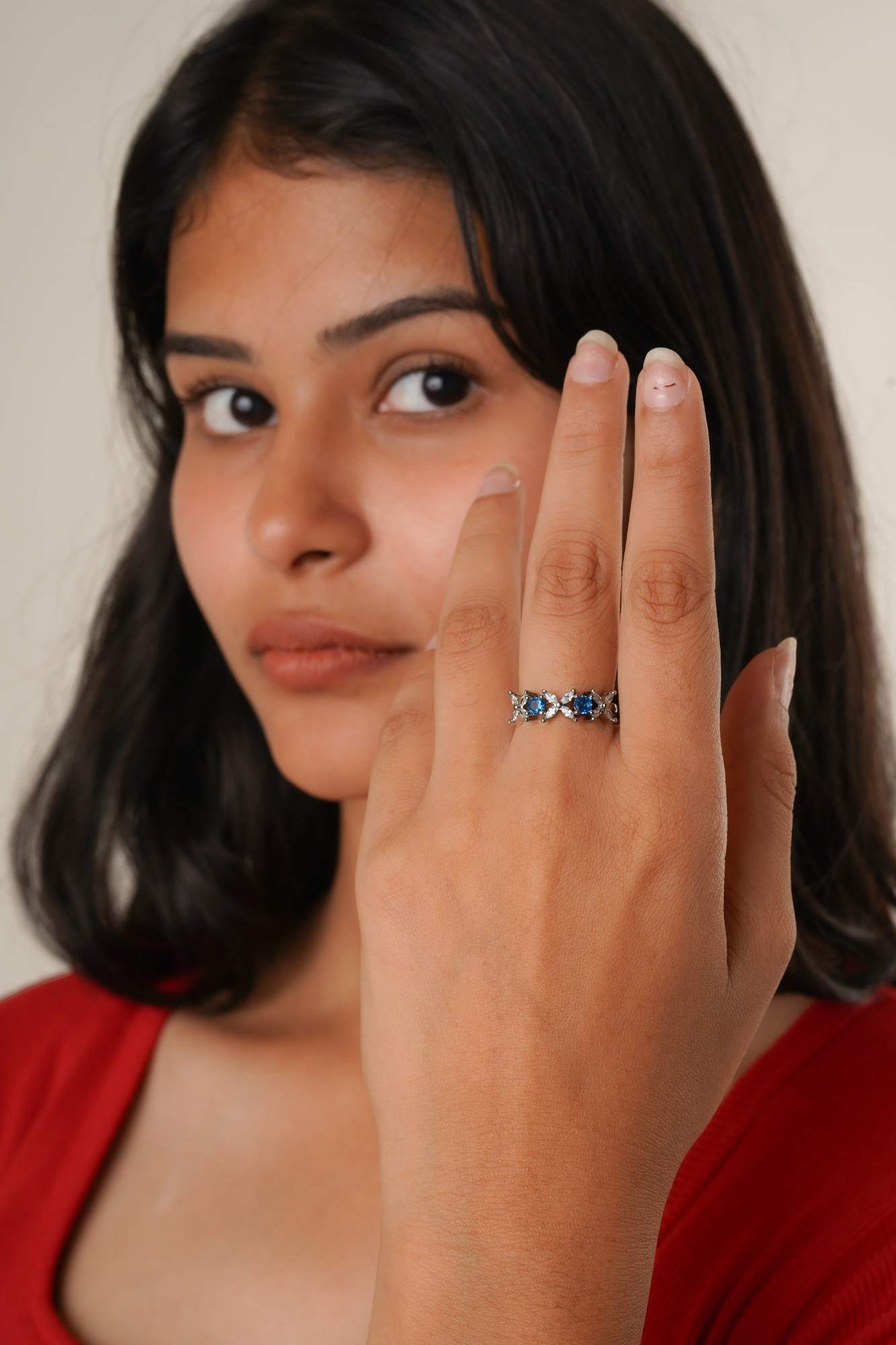 Sapphire Bloom Radiance Ring - Thumbnail 2