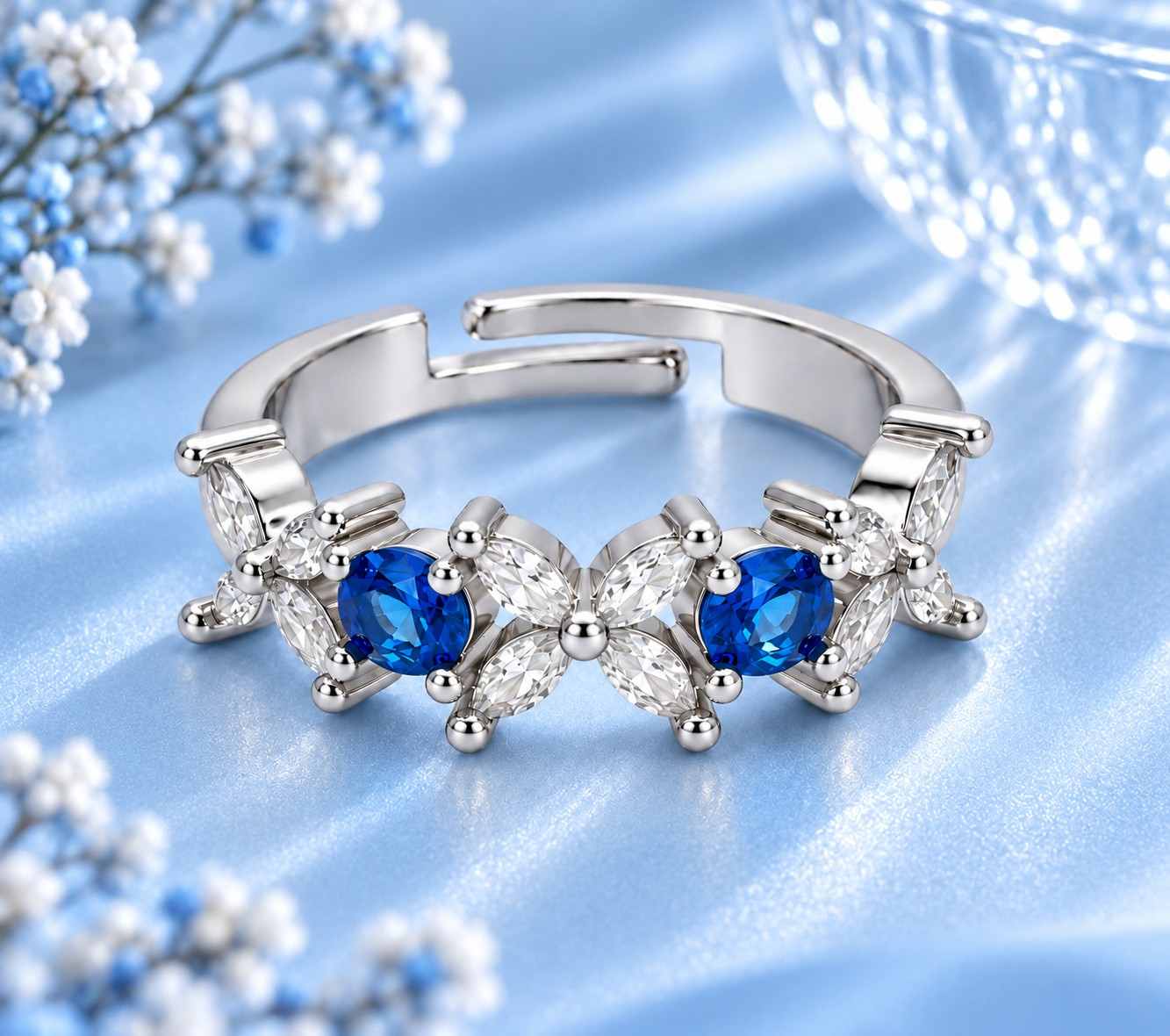 Sapphire Bloom Radiance Ring - Thumbnail 3