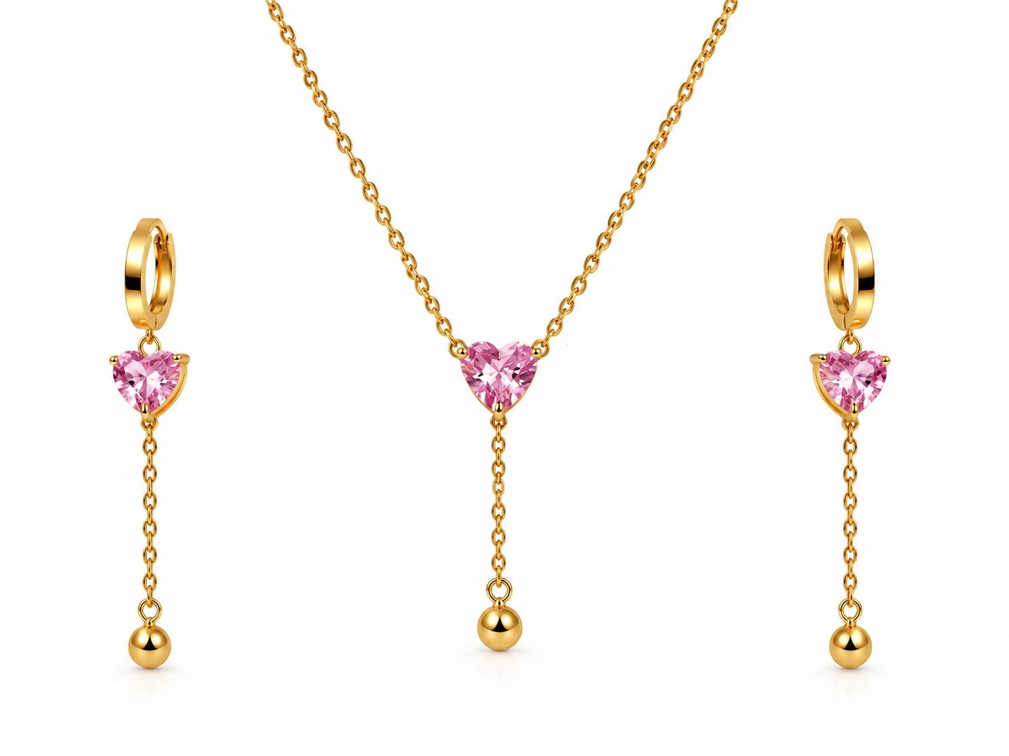 Roselle Heart Drop Set